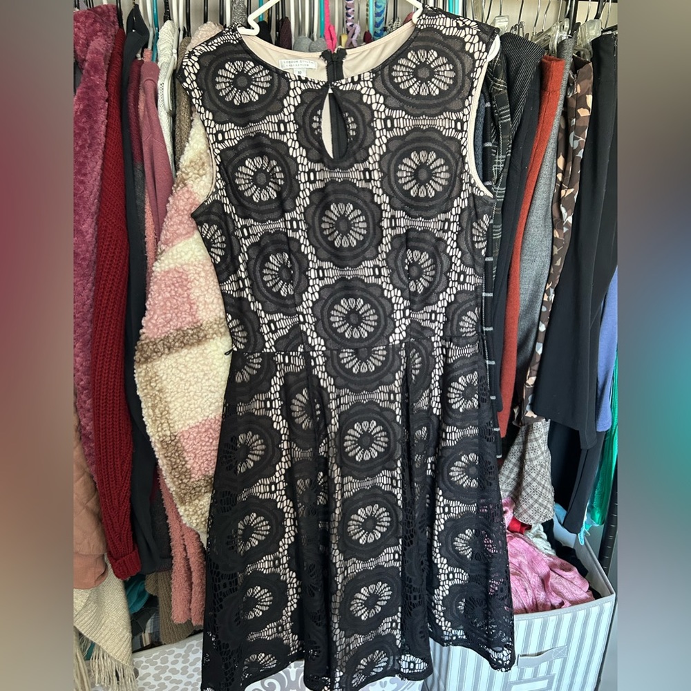 Black lace dress